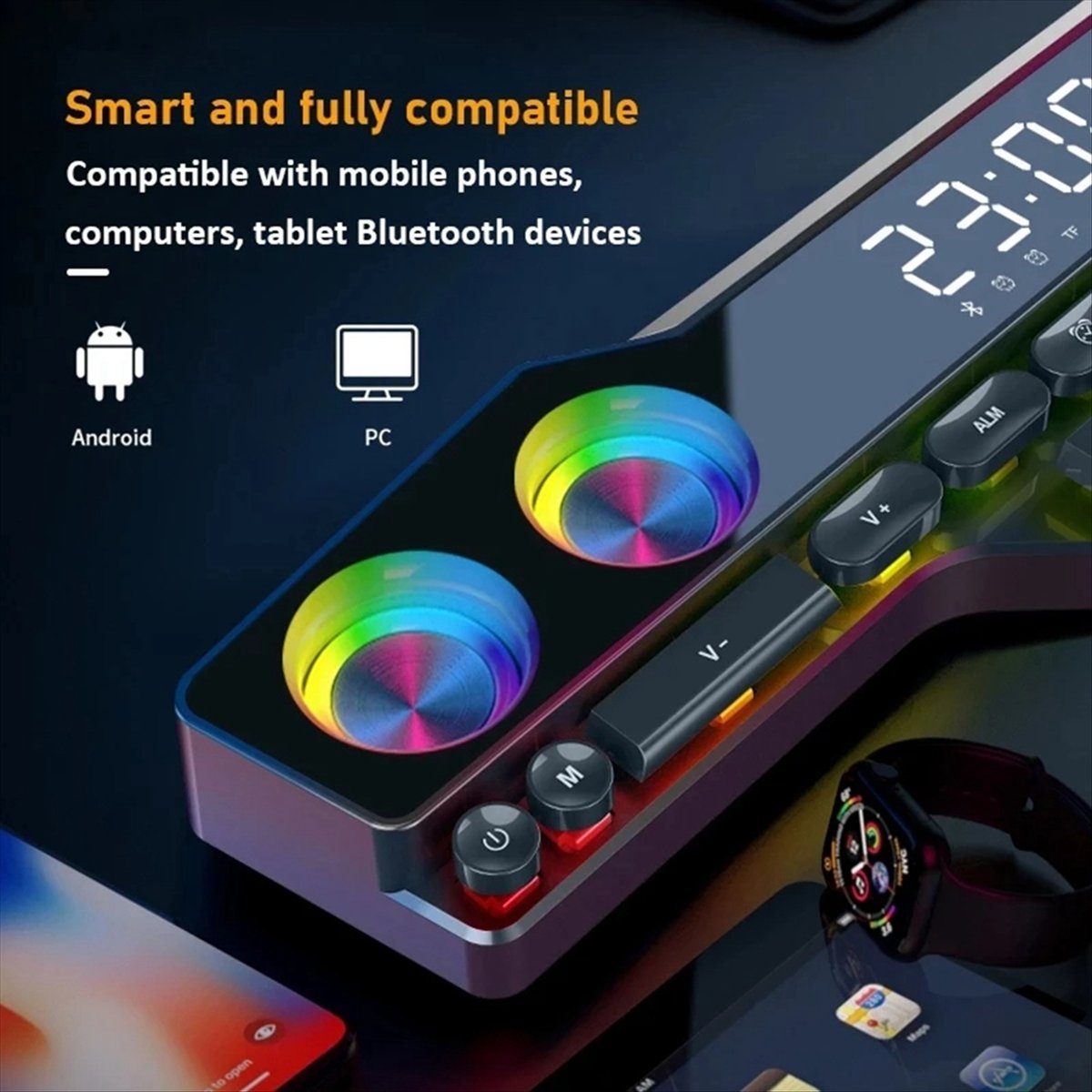 Gaming Keyboard Bluetooth - Игровые Bluetooth-колонки DTC5 V18 Dazzle Colour