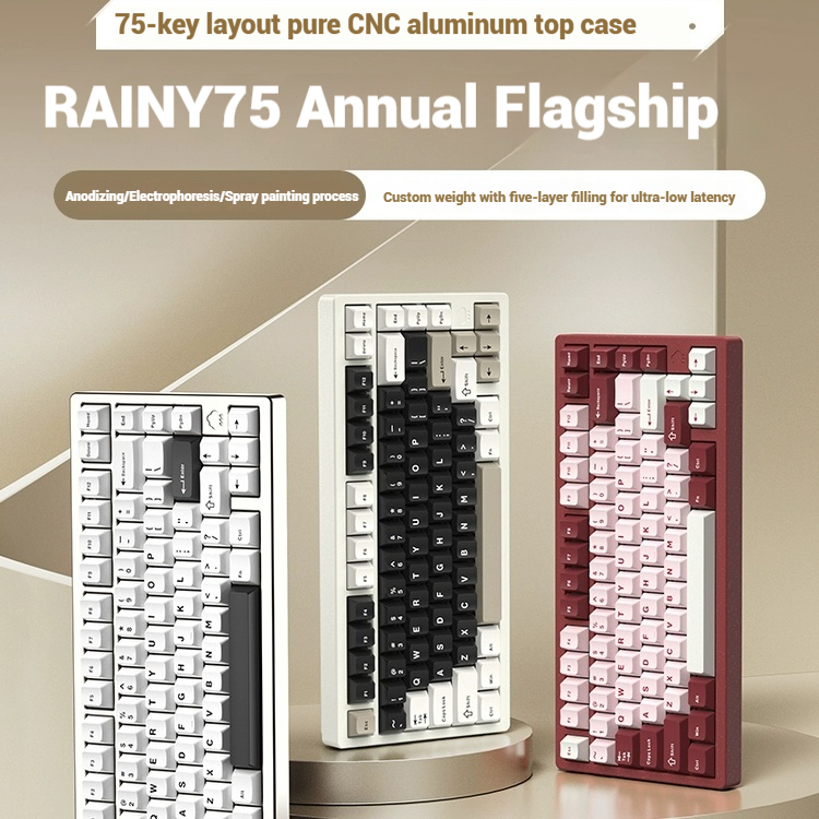 Gaming Keyboard Bluetooth - Беспроводная Bluetooth RAINY75, индивидуальная игровая клавиатура,