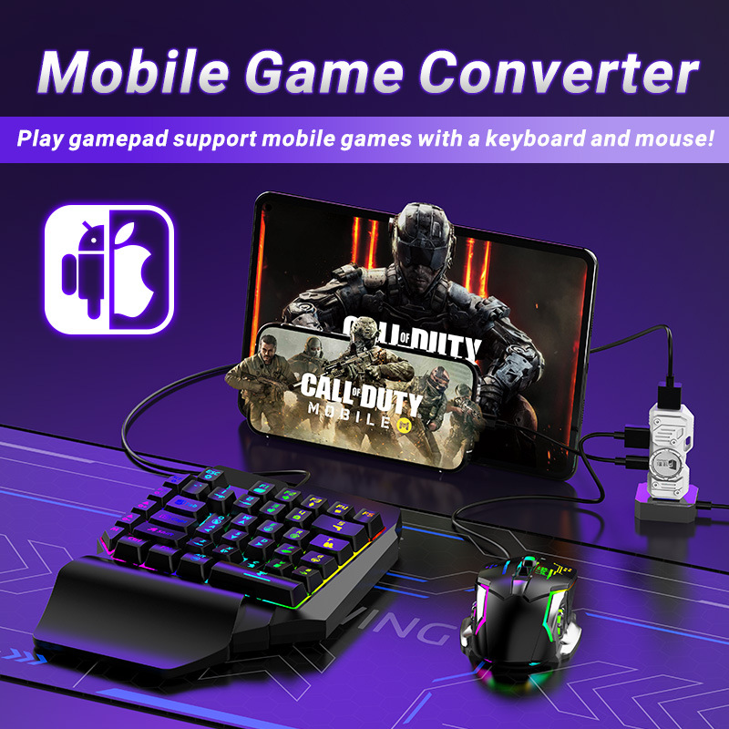 Gaming Keyboard And Mouse Converter For Mobile - Комплект для мобильных игр Mobilador Gamer
