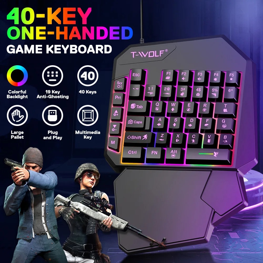 Игровой комплект 5-в-1: RGB-кл – обзор и цена Gaming Keyboard 1 Hand