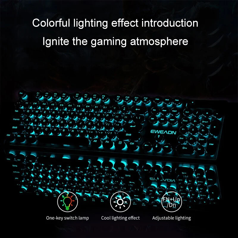 Ретро-панк набор клавиатуры и  – обзор и цена Gaming Keyboard Mechanical Wireless