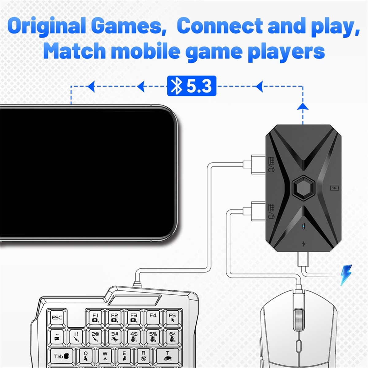 # 48Y (черный) Комплект для ко – обзор и цена Gaming Keyboard And Mouse Converter For Mobile